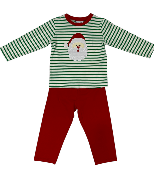 Three Sisters Santa Applique Boys Pant Set