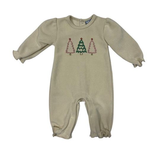 Three Sisters O' Christmas Tree Girls Romper