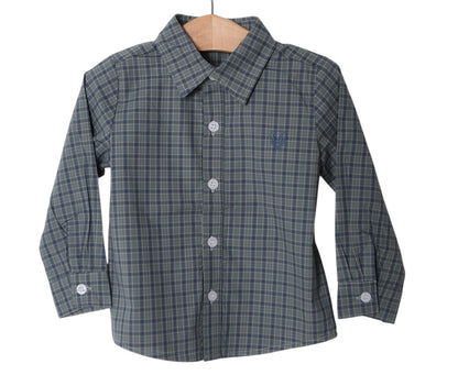 Millie Jay Boys Button Down - Green Plaid