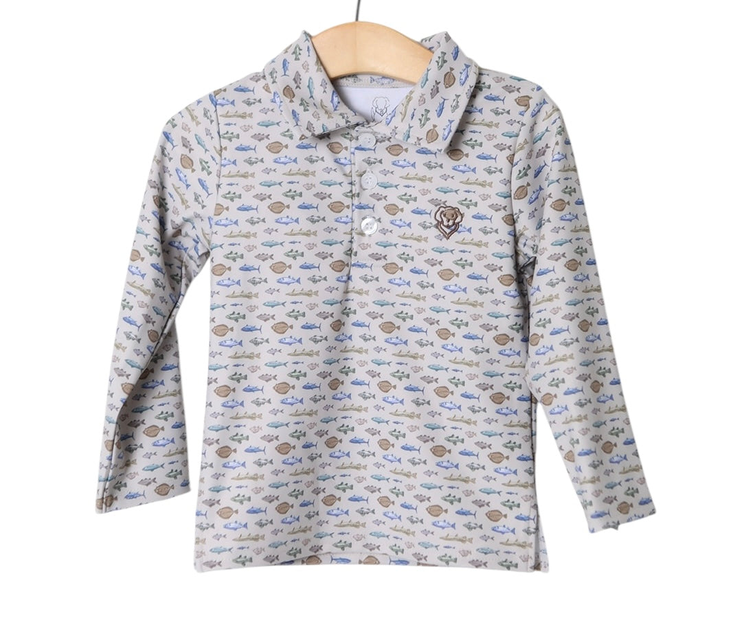 Millie Jay Damian Long Sleeve Shirt - Fish Print
