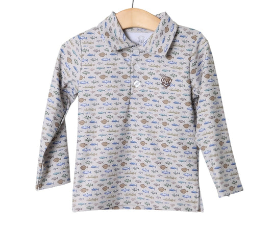 Millie Jay Damian Long Sleeve Shirt - Fish Print