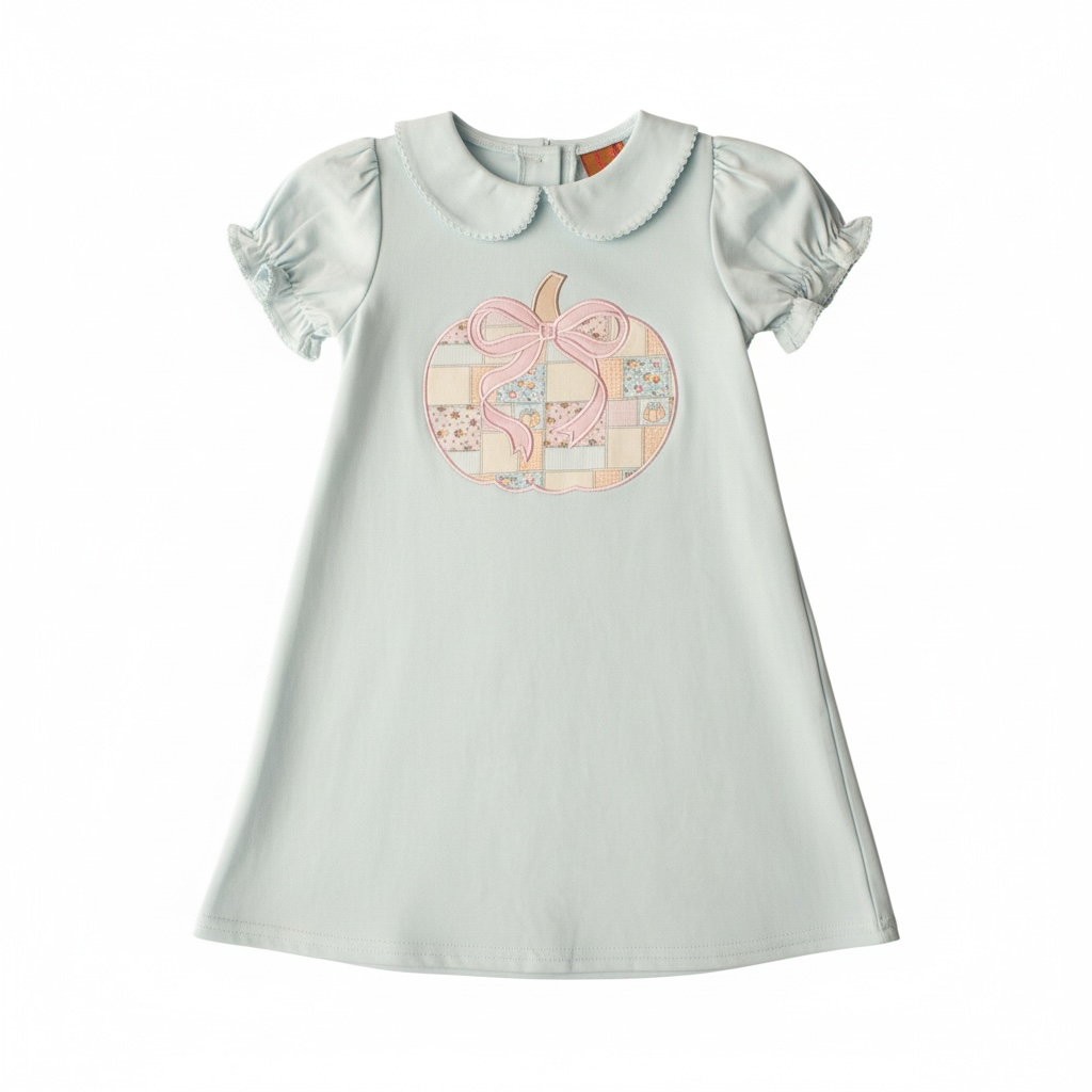 Millie Jay Patchwork Pumpkin Shortsleeve Dress