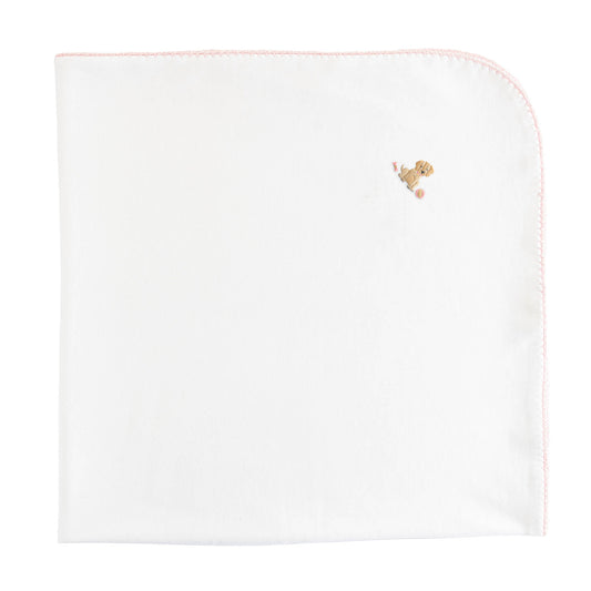 Baby Club Chic Good Puppy Girl Receiving Blanket with Crochet Trim