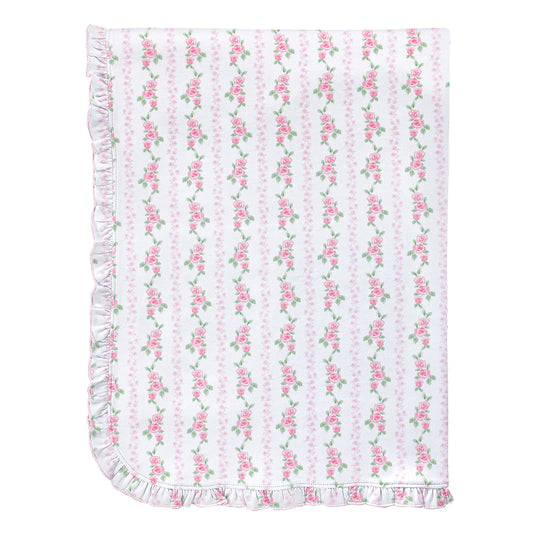 Baby Club Chic Soft Roses Blanket with Ruffle