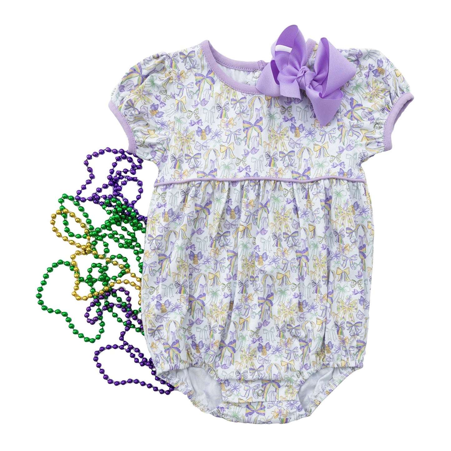 Smock Candy Mardi Gras Bow Bubble