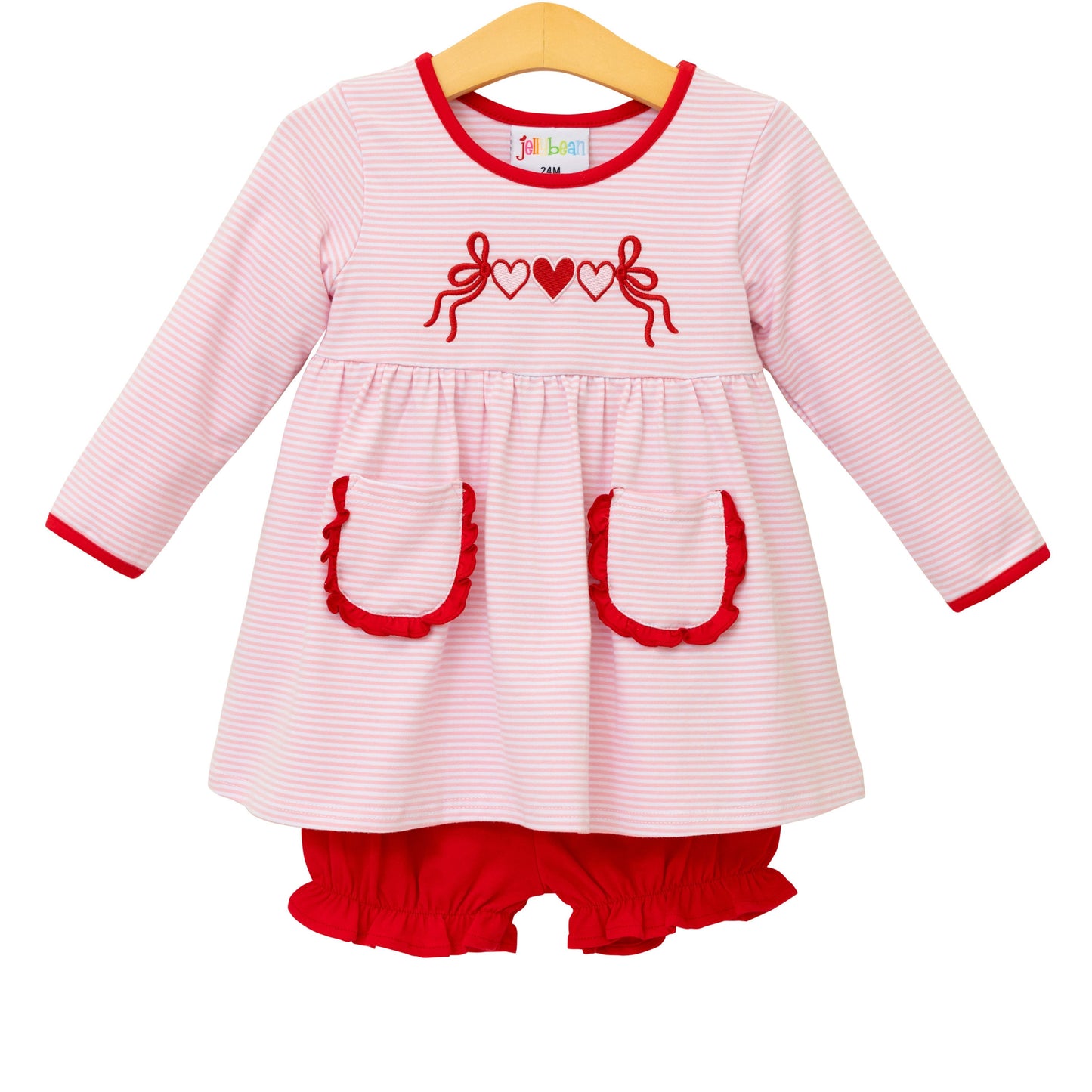 Jellybean by Smock Candy Heart Garland Bloomer Set