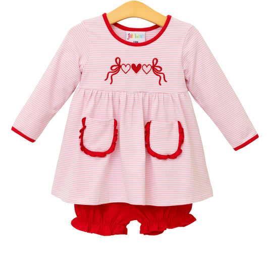 Jellybean by Smock Candy Heart Garland Bloomer Set