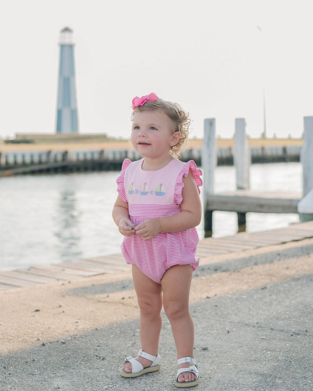 Trotter Street Kids Set Sail Ruffle Sunsuit