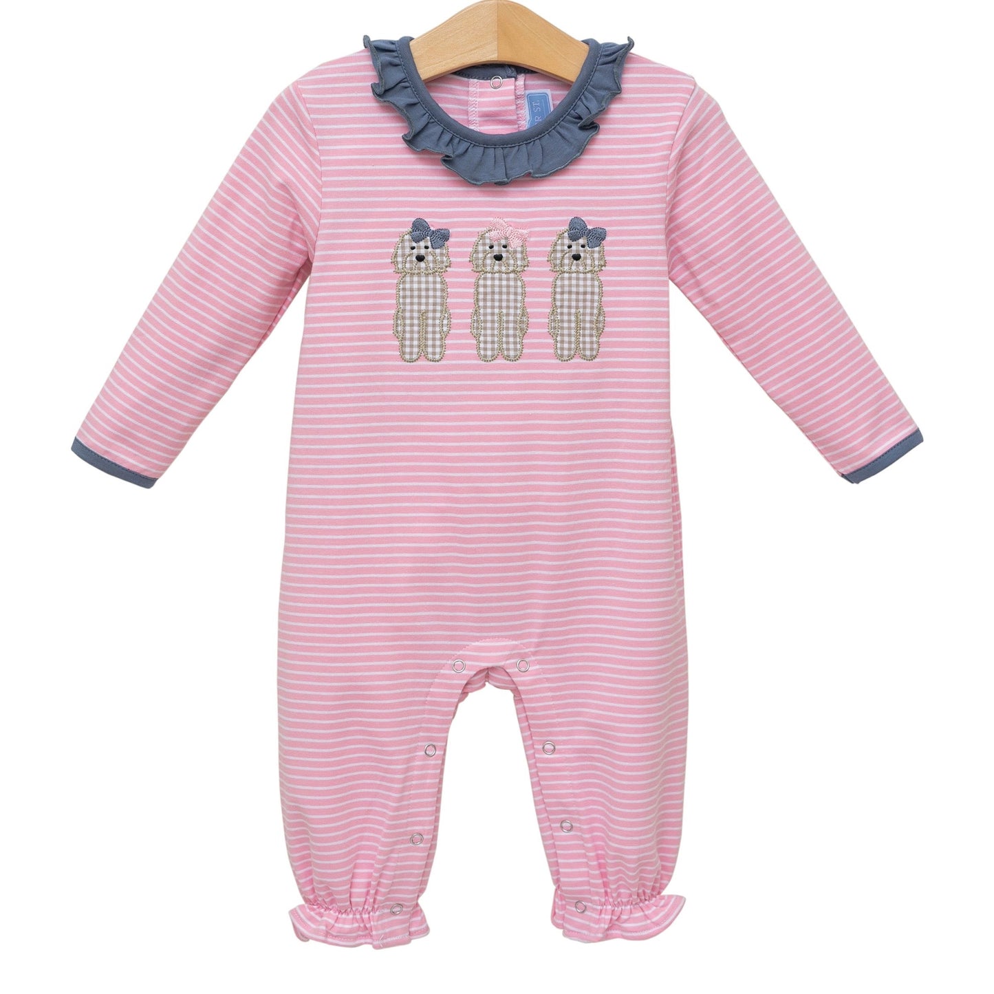 Trotter Street Kids Dog Ruffle Romper
