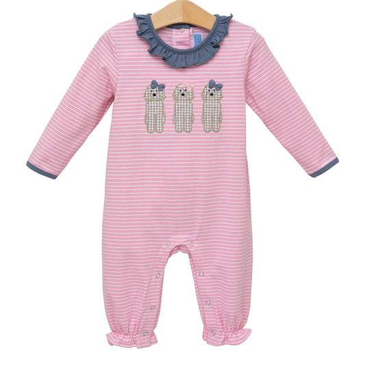 Trotter Street Kids Dog Ruffle Romper