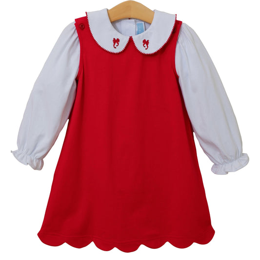 Trotter Street Kids Holiday Bow Dress Set