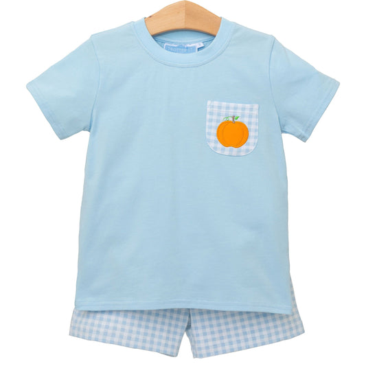 Trotter Street Kids Pumpkin Short Set