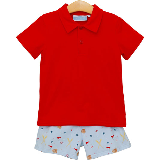 Trotter Street Kids All-Star Polo Short Set