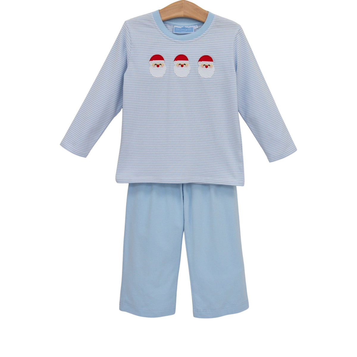 Trotter Street Kids Santa Trio Pant Set - Blue