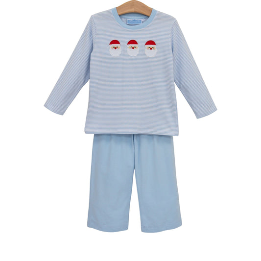 Trotter Street Kids Santa Trio Pant Set - Blue