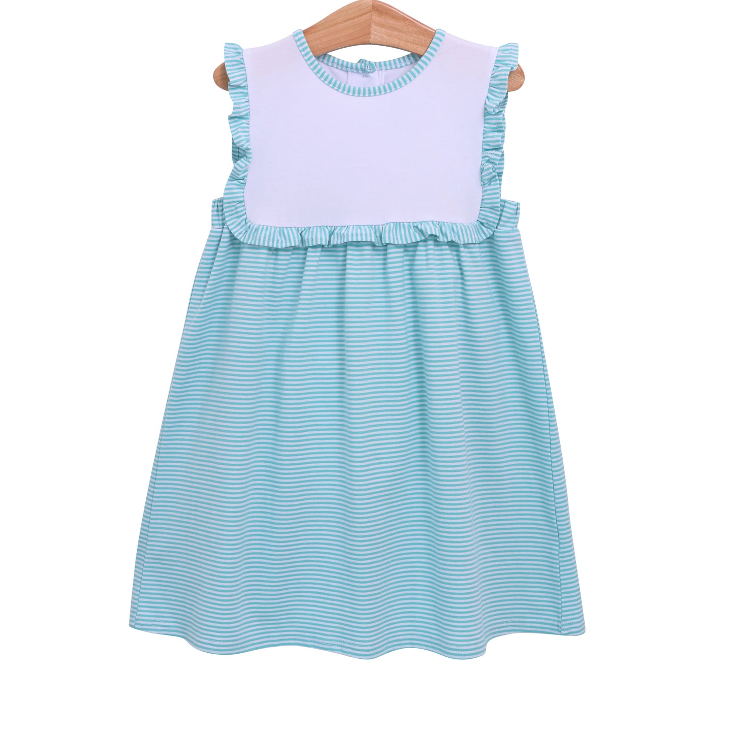 Trotter Street Kids Alice Dress - Mint Stripe