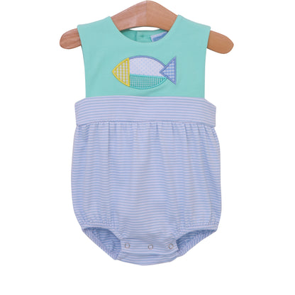 Trotter Street Kids Color Block Fish Sun Suit