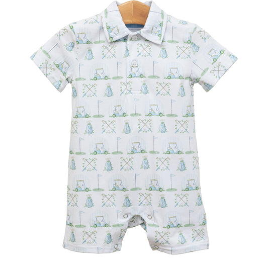 Trotter Street Kids Hole in One Polo Romper