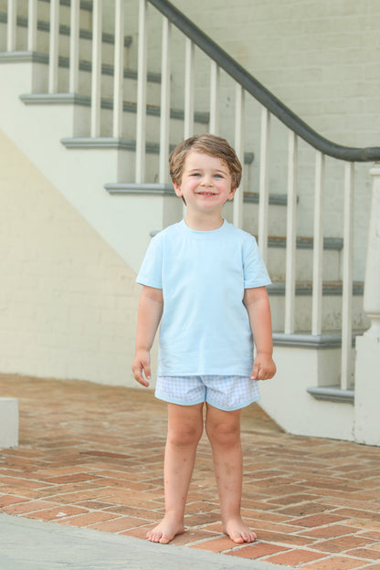 Thomas Short Set - Light Blue Gingham