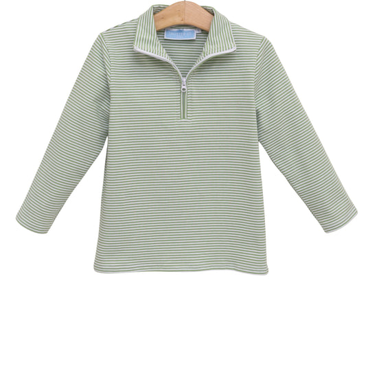 Trotter Street Kids Tucker Pullover - Green Stripe