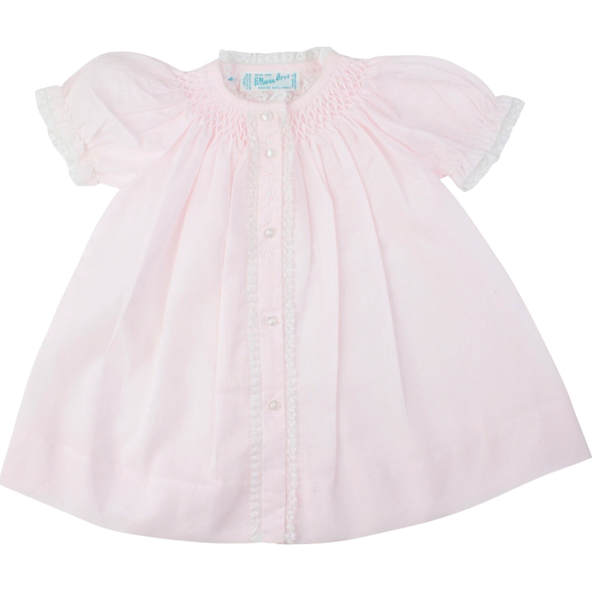 Feltman Brothers Girls Honeycomb Smocked Yoke Daygown - Pink