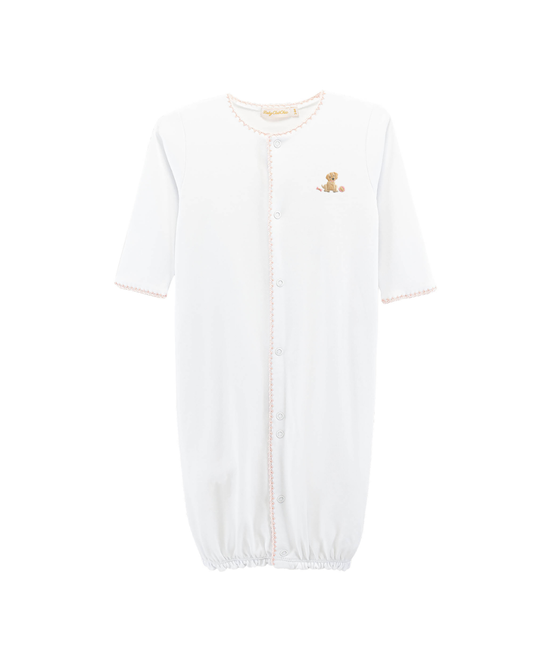 Baby Club Chic Good Puppy Girl Convertible Gown with Crochet Trim