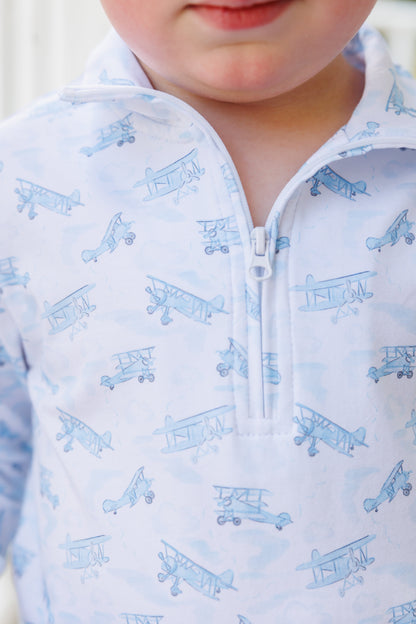 Trotter Street Kids Up, Up, & Away 1/4 Zip Pullover
