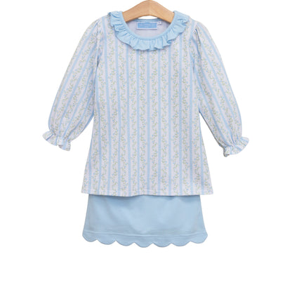 Trotter Street Kids Vineyard Blooms Skort Set
