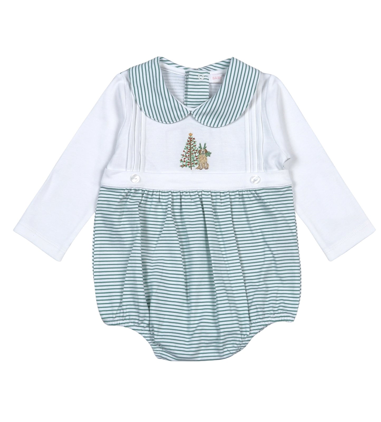 Baby Loren Christmas Pals Hand Embroidered Bubble Boy