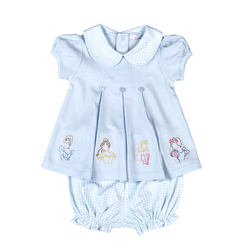 Baby Loren Blue Royal & Charm Pima Bloomers Set