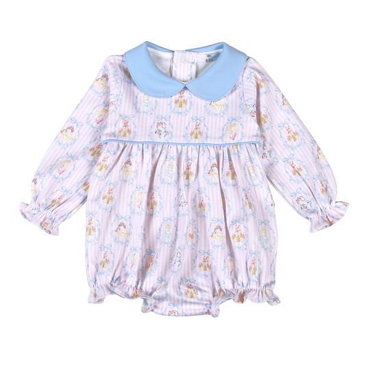 Baby Loren Royal and Charm Pima Scallop Collar Bubble