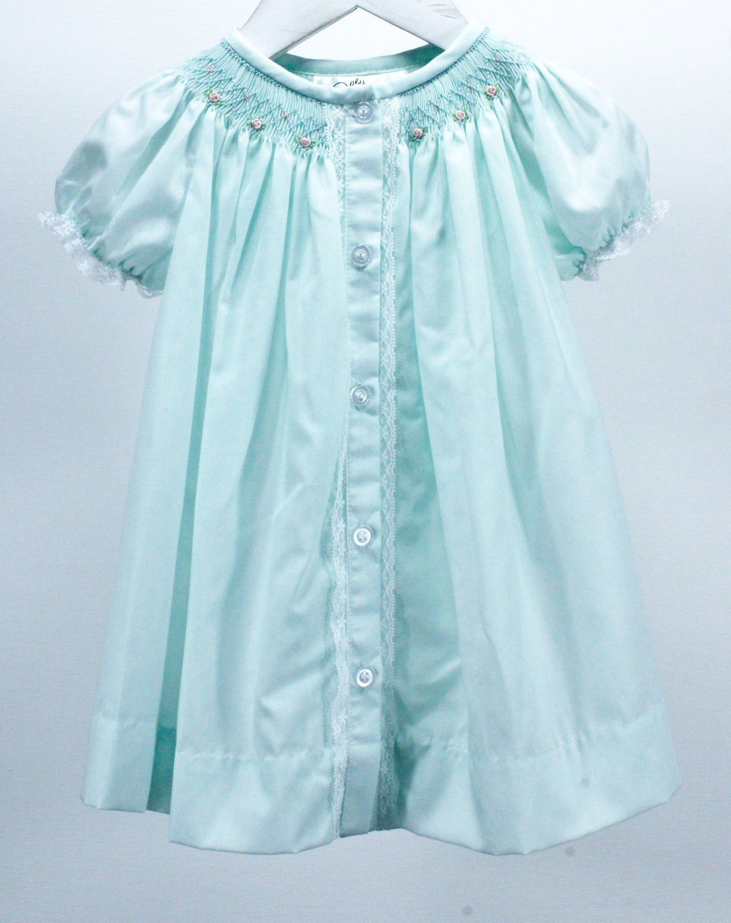 Baby Blessings Clothing - Mint Geometric Flowers Sophia Dress