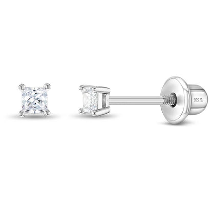 In Season Jewelry - Solitaire 2mm-5mm Baby / Toddler Earrings - Sterling Silver