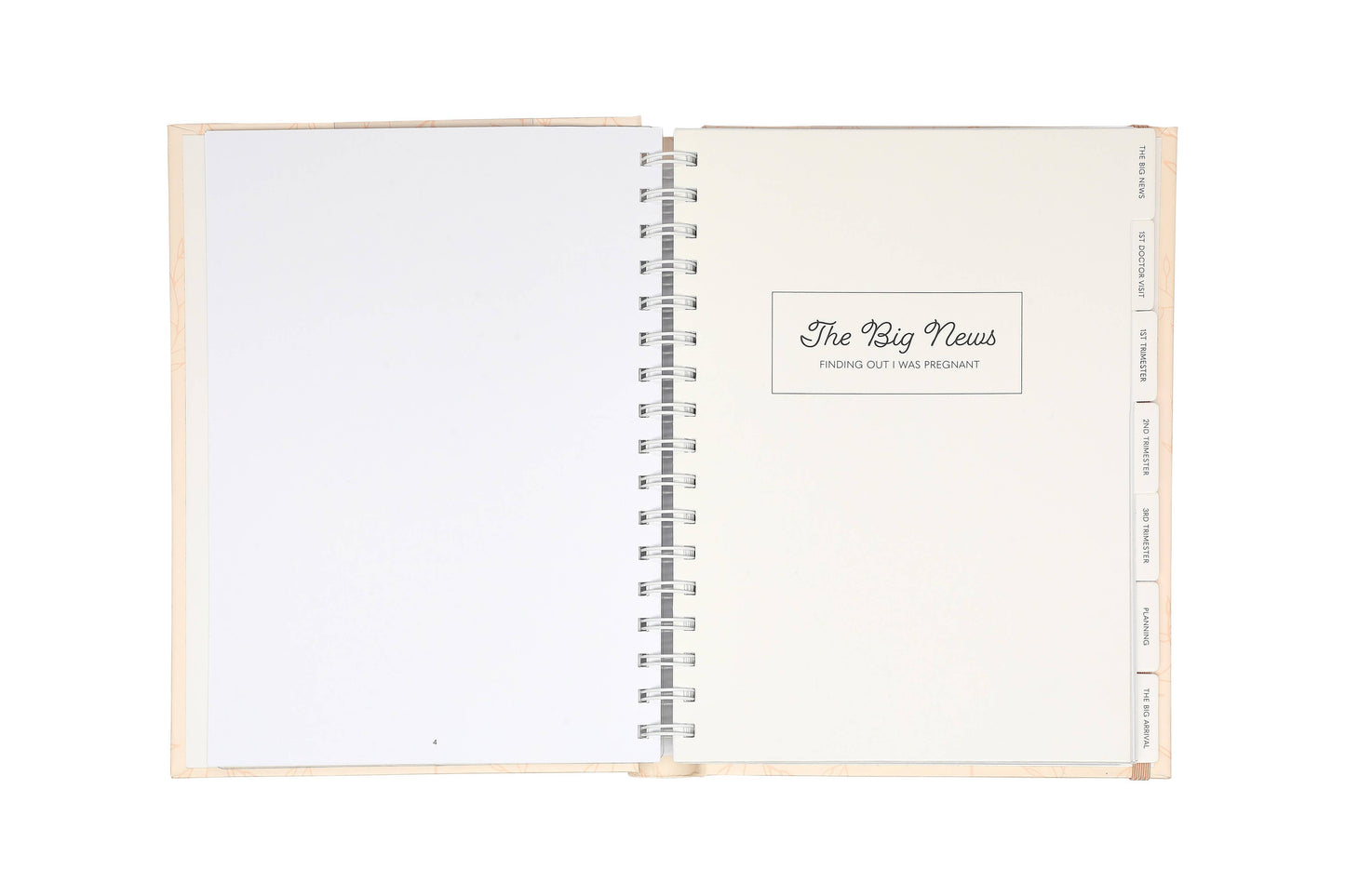 Leaves Keepsake Pregnancy Journal, Blush