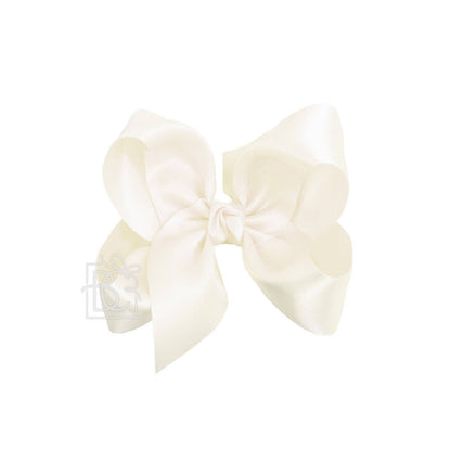 Beyond Creations, LLC - 4.5 SATIN BOW ON CLIP