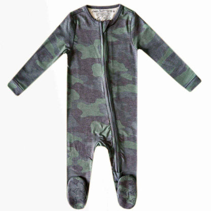 Copper Pearl - Zip-Up Footie Pajama - Hunter