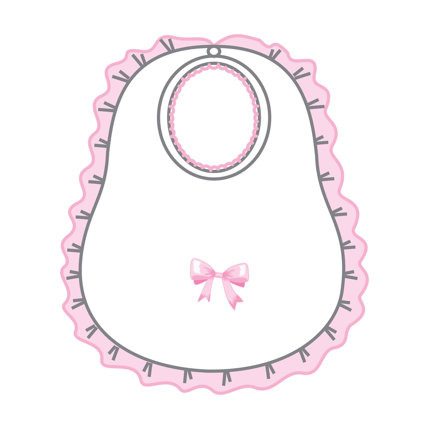 Magnolia Baby - Baby Bows Emb Ruffle Bib
