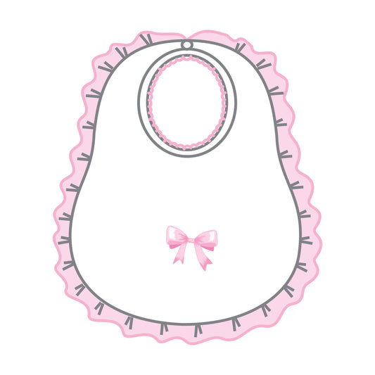 Magnolia Baby - Baby Bows Emb Ruffle Bib