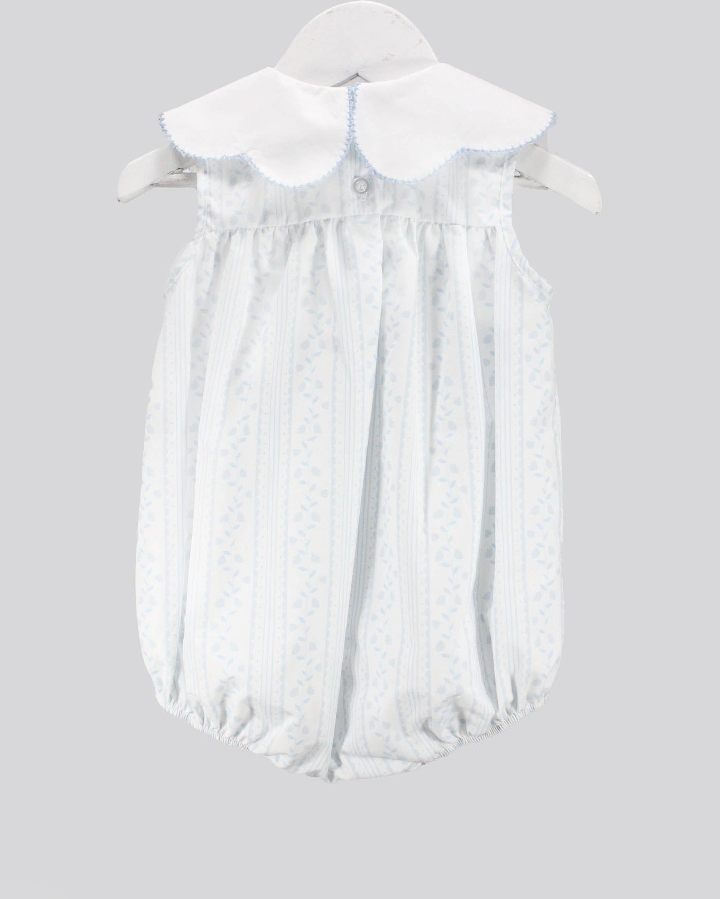 Baby Blessings Clothing - Scalloped Blue Aria Bubble