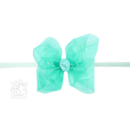 Beyond Creations, LLC - 4.5" WATERPROOF BOW W/ PANTYHOSE HEADBAND