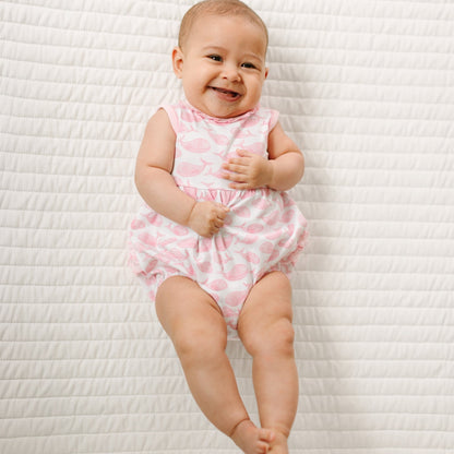 Magnolia Baby Azure Whales Print Bubble - Pink