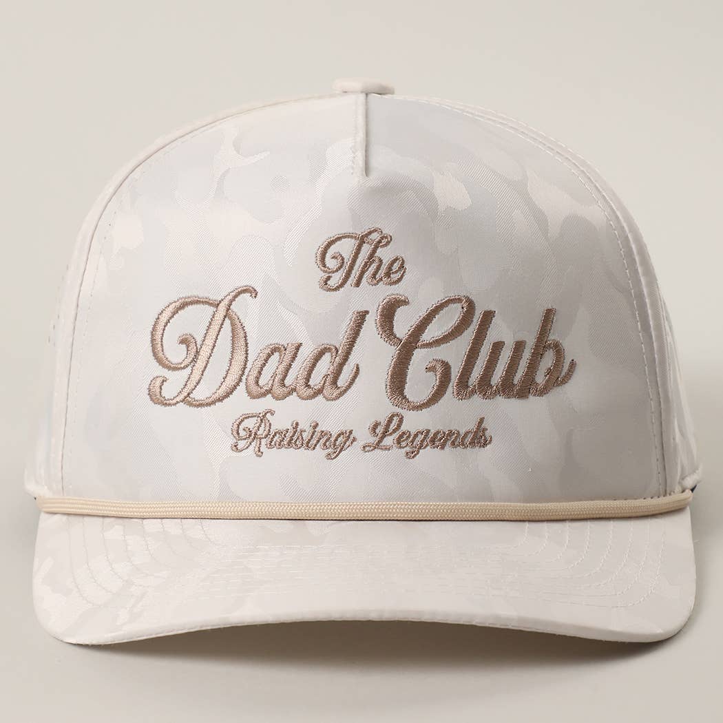 Fashion City - THE DAD CLUB Embroidered White Camo Trucker Hat