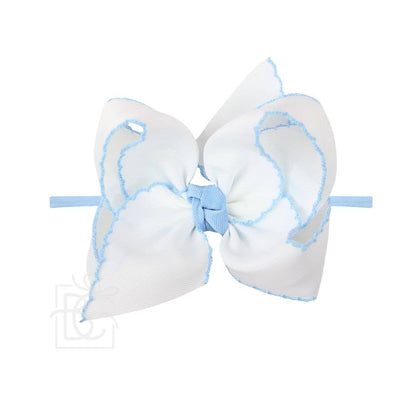 Beyond Creations - 3.5” PANTYHOSE HEADBAND W/ CROCHET EDGE HAIR BOW