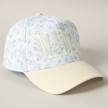 Fashion City - MAMA Embroidered Flower PatternTrucker Hat