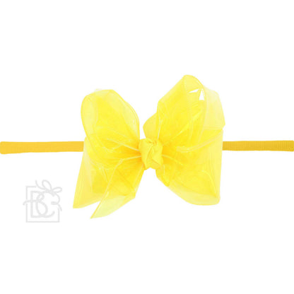 Beyond Creations, LLC - 4.5" WATERPROOF BOW W/ PANTYHOSE HEADBAND