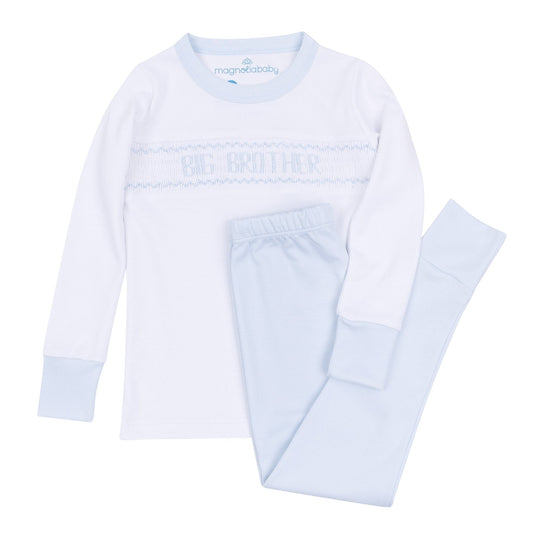 Magnolia Baby Big Brother Smocked Long Pajamas