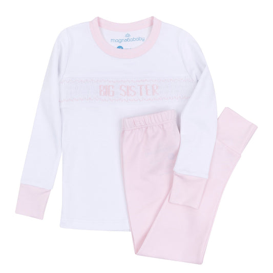 Magnolia Baby Big Sister Smocked Long Pajamas