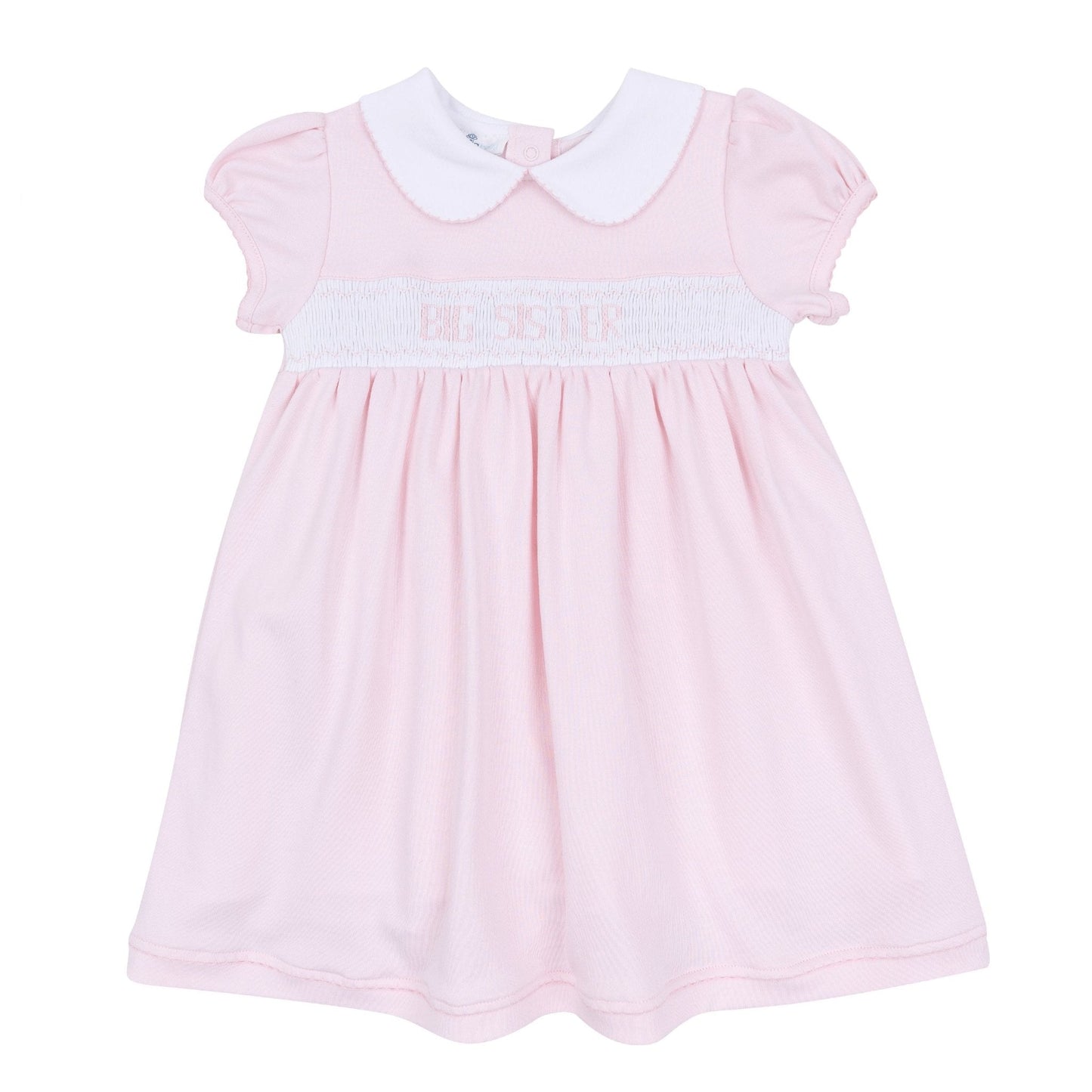 Magnolia Baby Big Sister Smocked Short Sleeve Dress