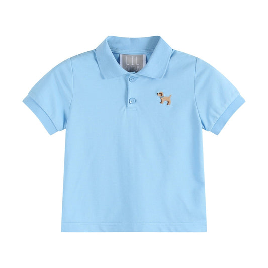 Lil Cactus Blue Puppy Golf Shirt