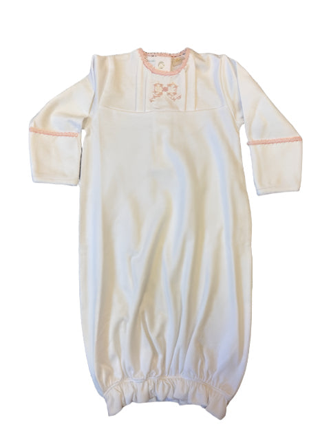 Baby Club Chic Pretty Bows Gown w/ Crochet Trim
